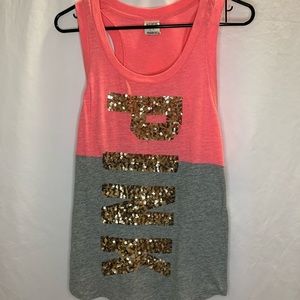 Vs Pink sparkle bling tank